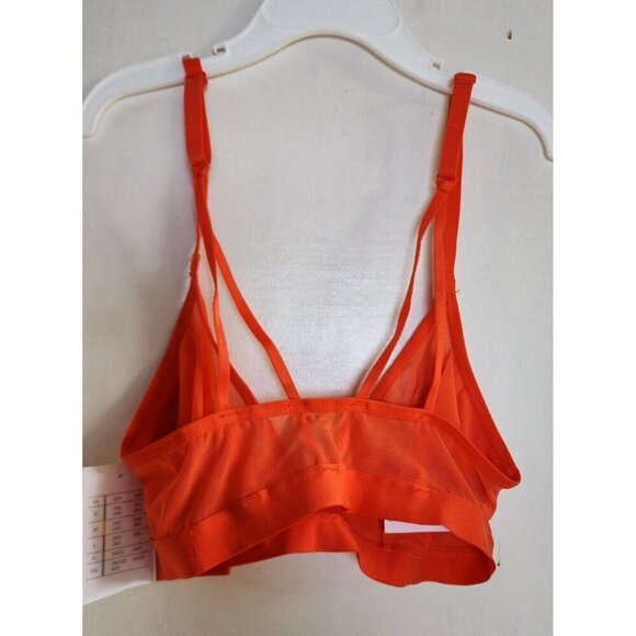 New Auden Women's Orange Sheer Pullover Bralette Adjustable Straps Size XS - Picture 6 of 6